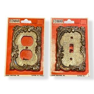 Vintage Edmar Creations Ornate  Switch Plate & Outlet Covers Rococo Style 80s